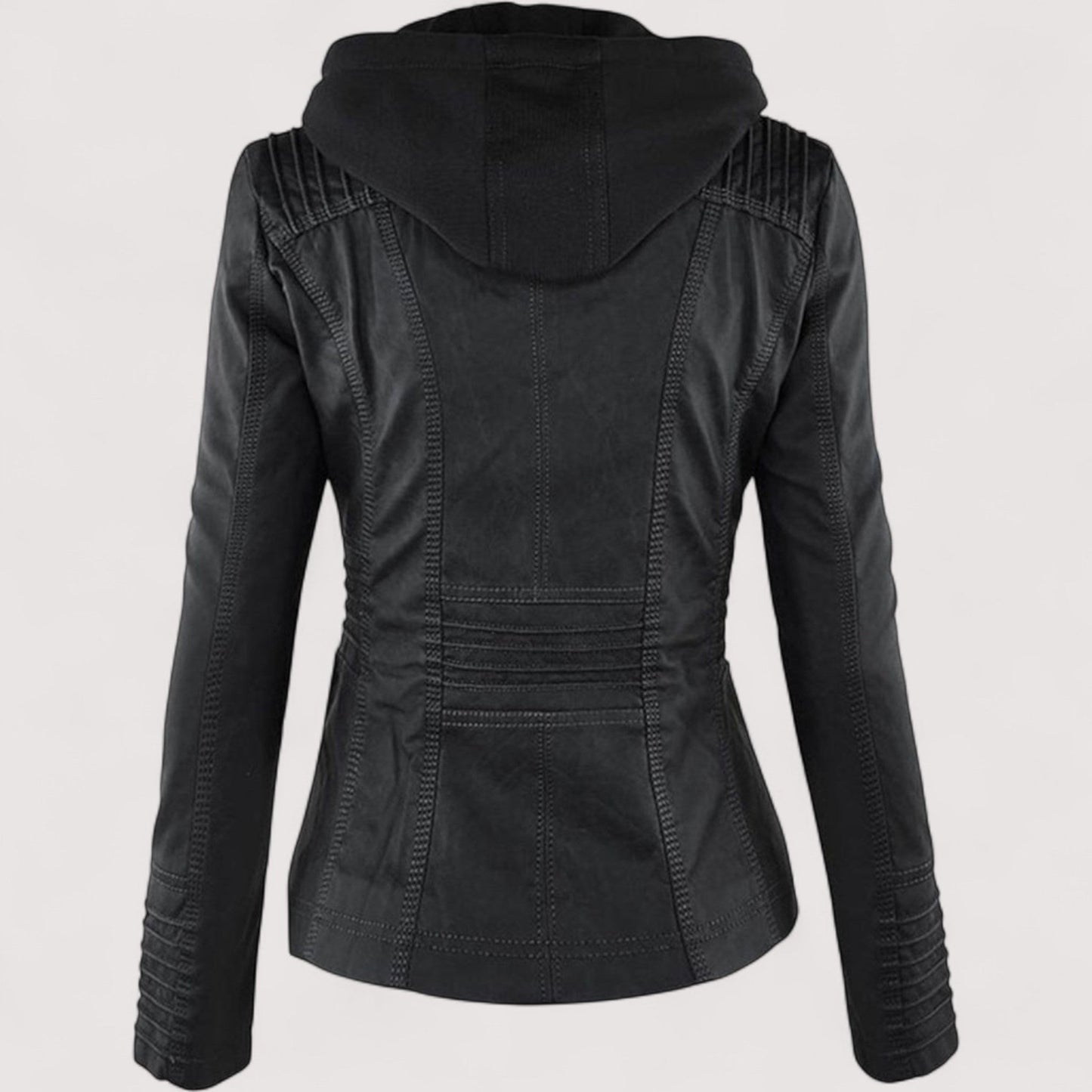Laurina™ | Taillierte Bikerjacke mit Kapuze