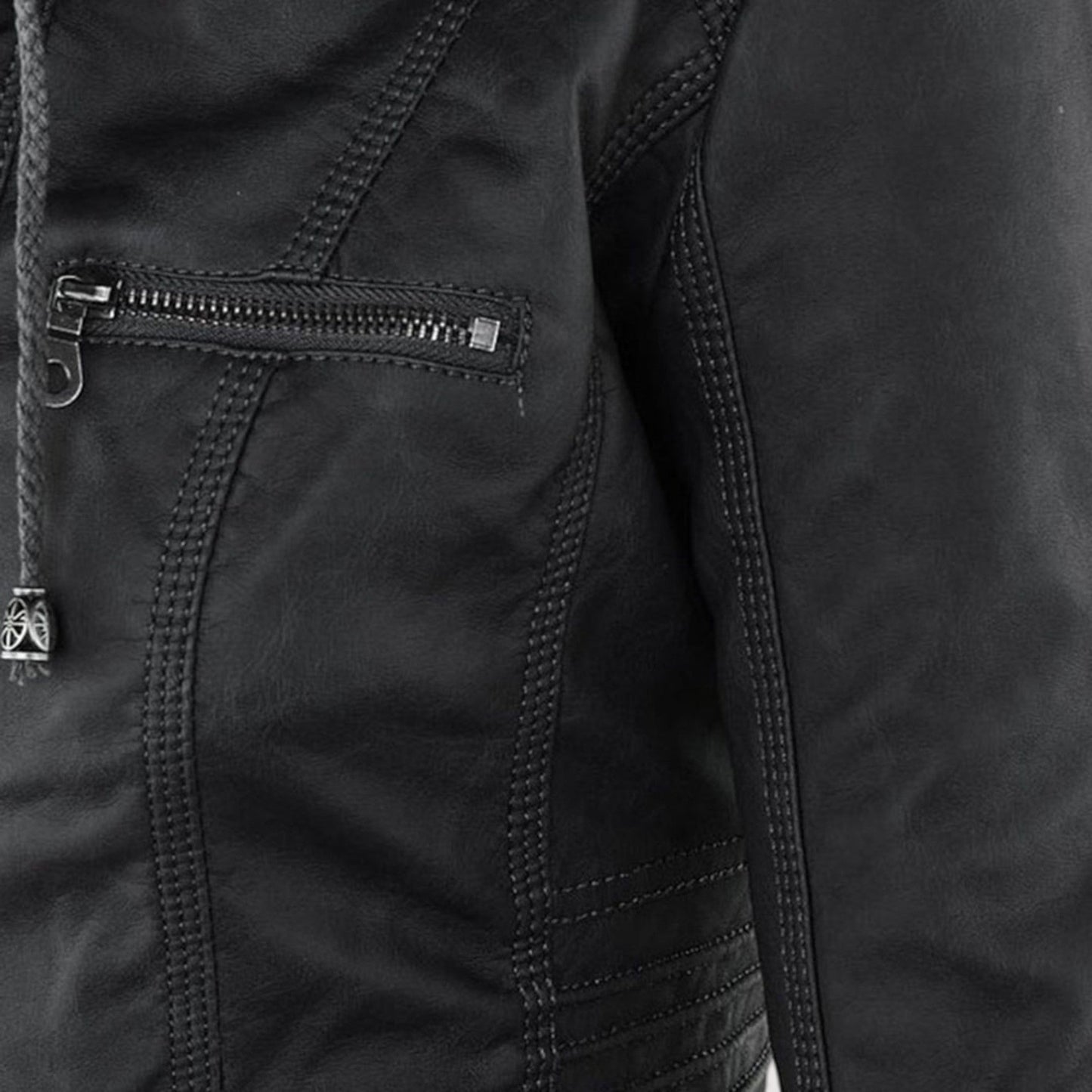 Laurina™ | Taillierte Bikerjacke mit Kapuze