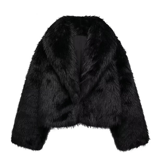 Stella - Luxurious Black Fur Coat