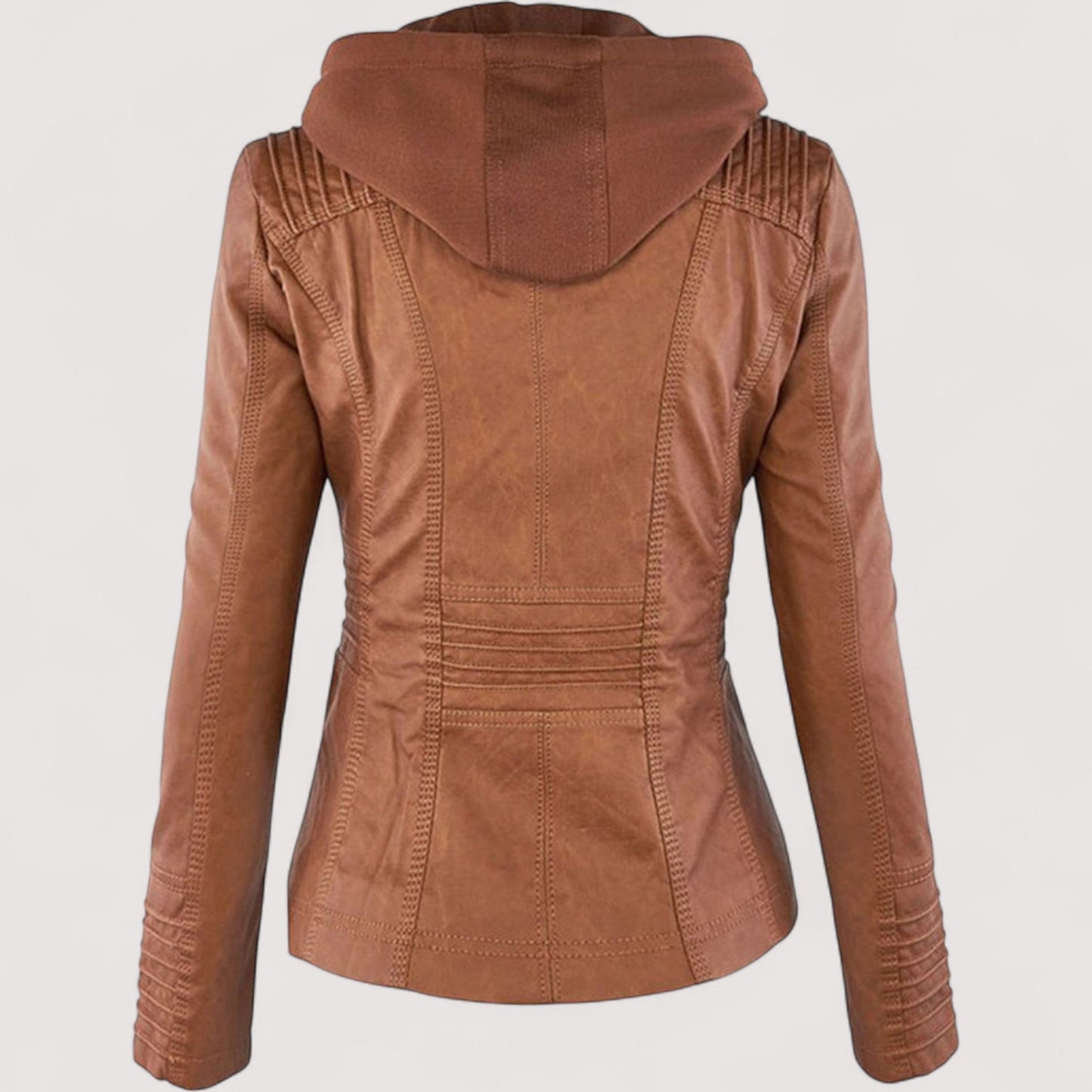 Laurina™ | Taillierte Bikerjacke mit Kapuze