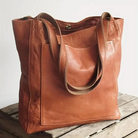 Lorena's zeitgenössische Eleganz | Stilvolle Lederhandtasche