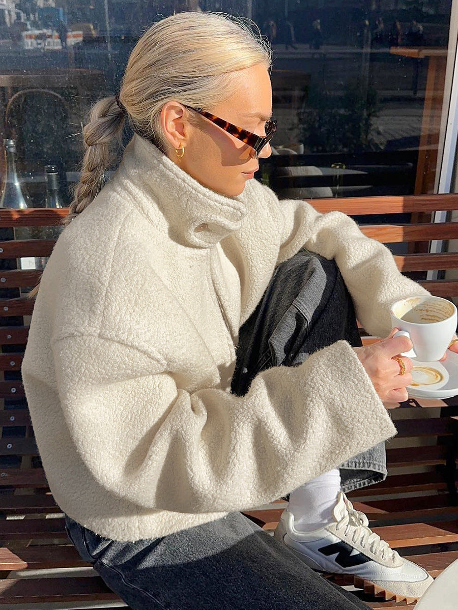 Kaida - Bequeme Fleecejacke mit Stehkragen