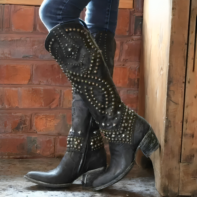 Bree | Western Style Knee-High Boots