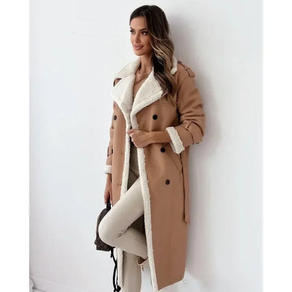 Elara | Teddy Fabric Trench Coat