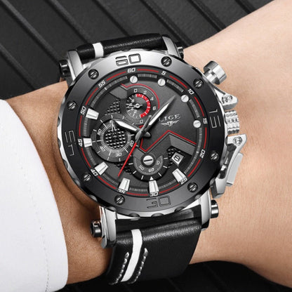 LIGE - Stainless Steel Sports Watch