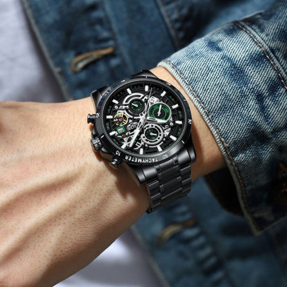 LIGE - Steel Skeleton Watch