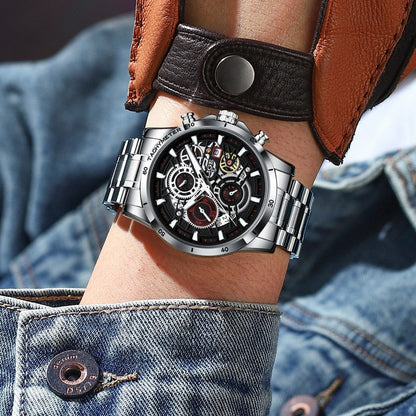LIGE - Steel Skeleton Watch