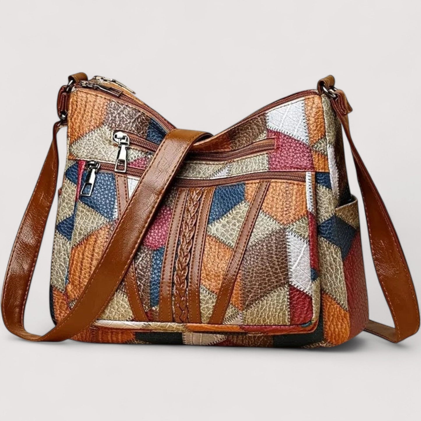 Zara™ | Mosaik-Ledertasche