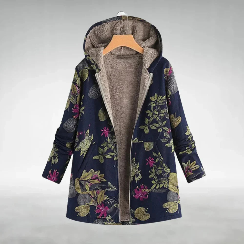 Sofia - Elegante Blumen-Fleecejacke für Damen
