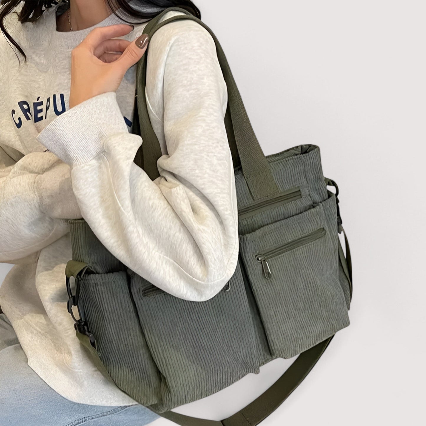 Selma™ | Geräumige Cord-Umhängetasche